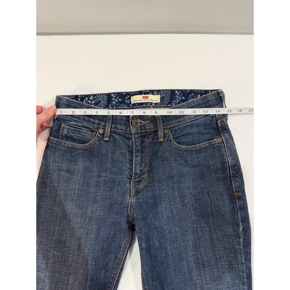 Levis 525 Straight Leg Jeans Women 29 Dark Wash Blue Perfect Waist Classic Denim - Picture 3 of 11